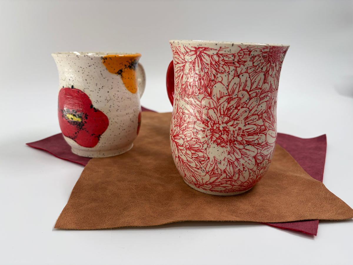 Red Flower Mug