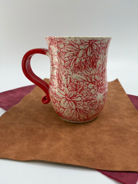 Red Flower Mug
