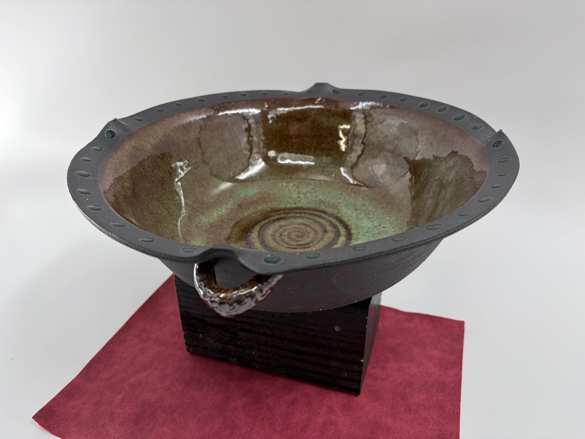 Iron Stone Handled Bowl