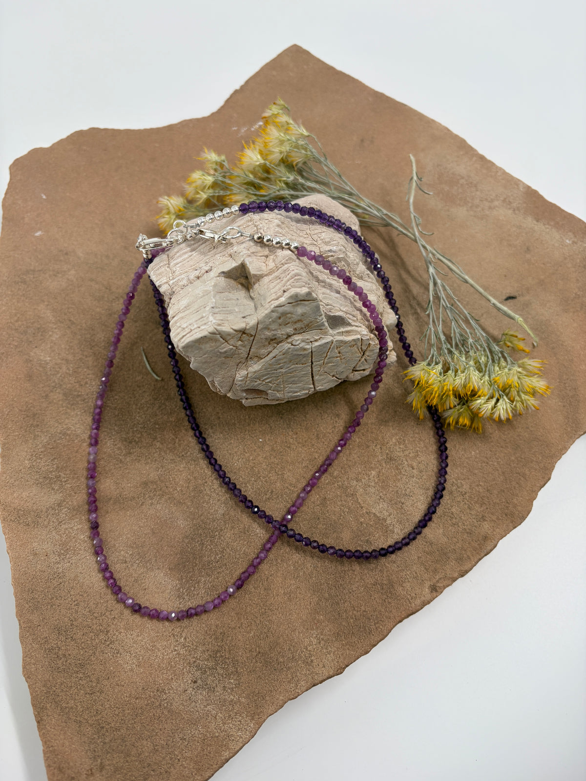 Faceted Ruby Necklace