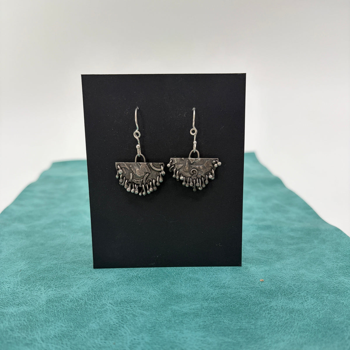 Fringed Half Disk Earring