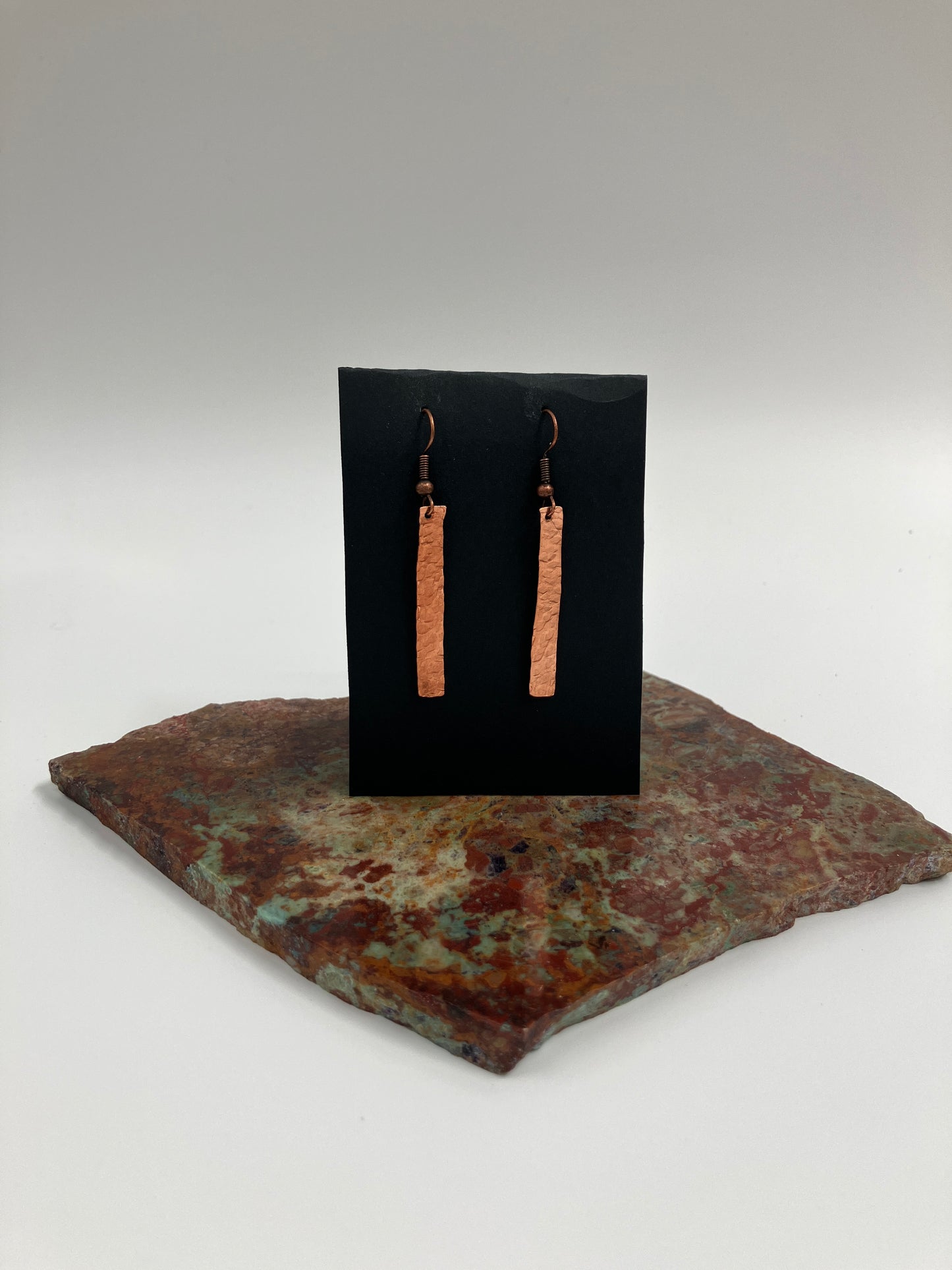 Hammered Rectangle Earring