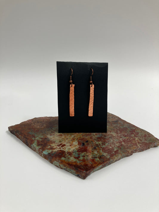 Hammered Rectangle Earring