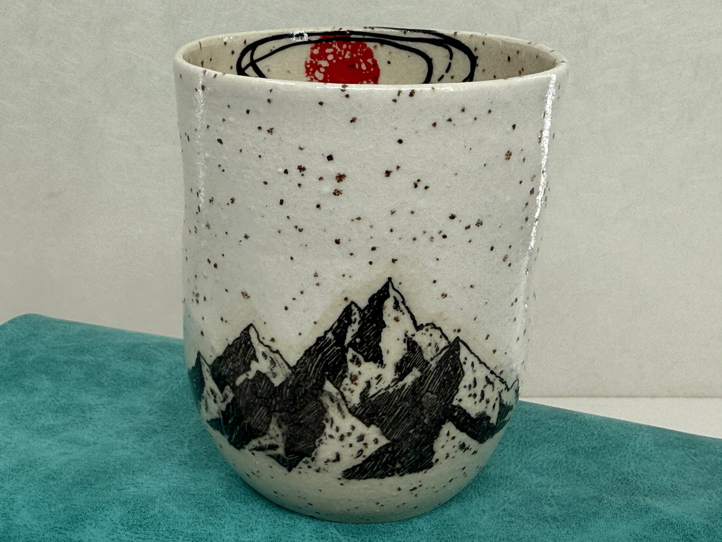 Mountain with Red Moon Mug
