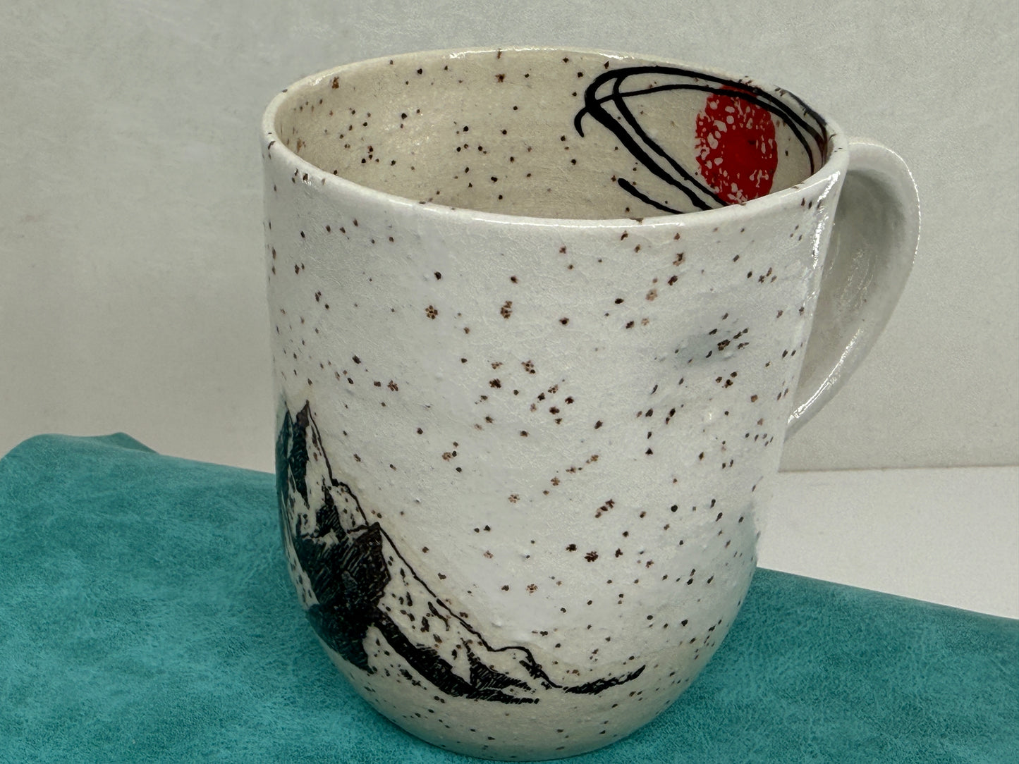 Mountain with Red Moon Mug
