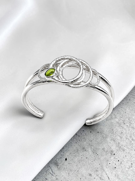 Orbiting Peridot Cuff