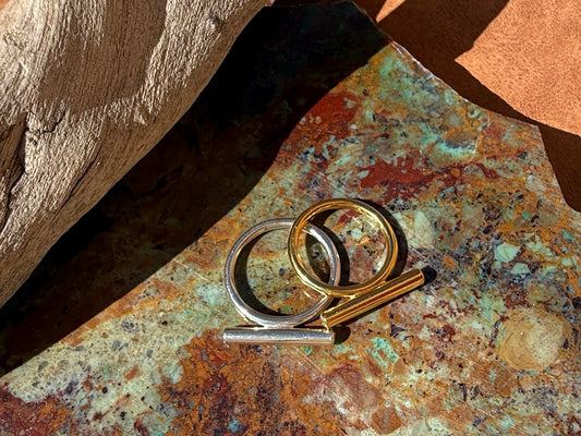 Horizontal Mini Tube Ring (Sterling)