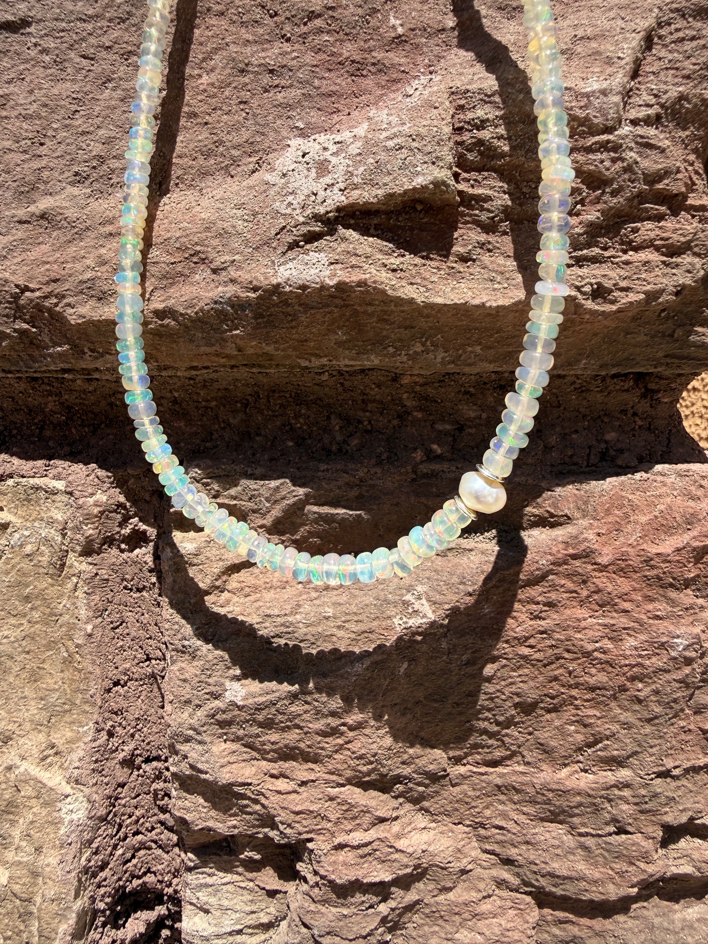 Opal and Pearl Necklace