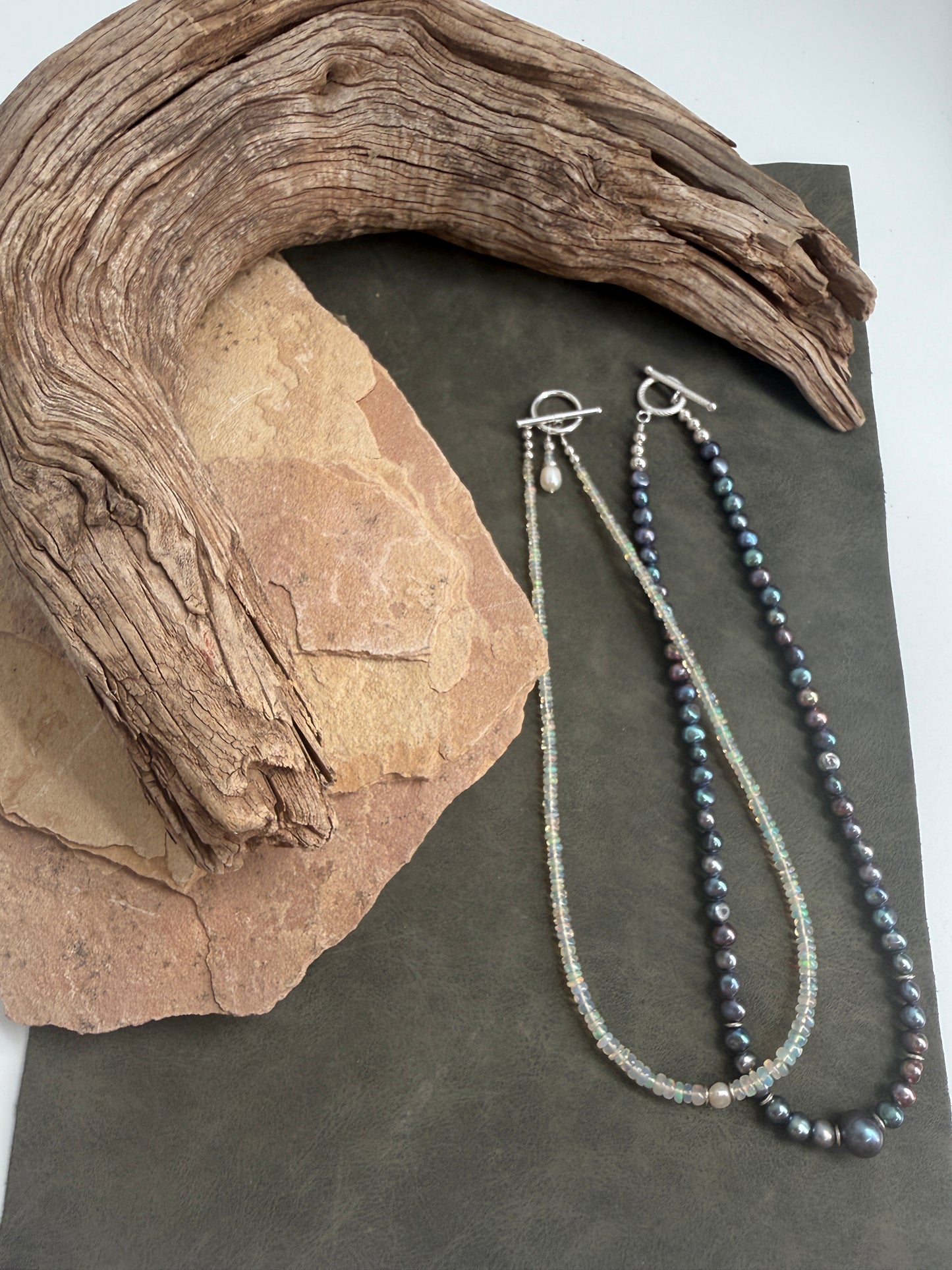 Opal and Pearl Necklace
