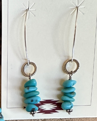 Turquoise nugget earrings 1388 - 0 x 0 x 0