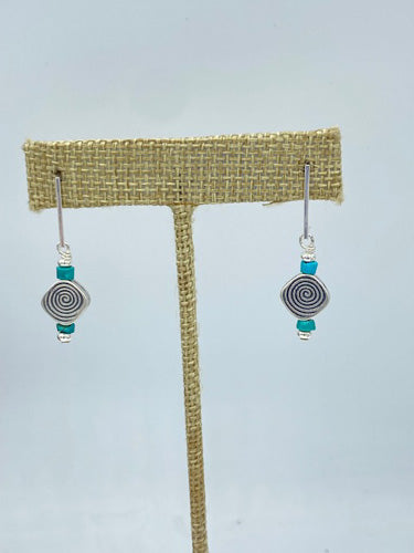 Circle of Life & Turquoise Earrings 4094