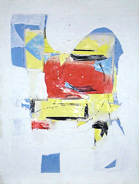 Untitled Abstract Blue/Red 70-COL 2-06 - 23.38 x 17.75