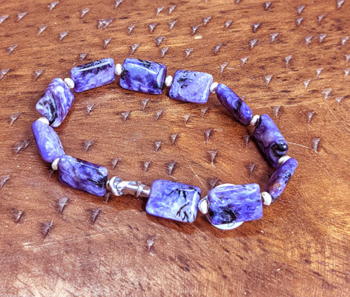 Stretchy Charoite Bracelet (Purple) 303