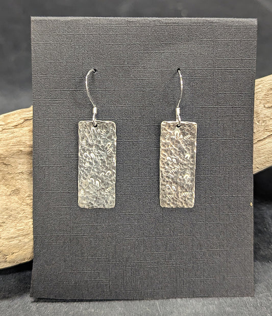 Silver Hammered Earrings 534