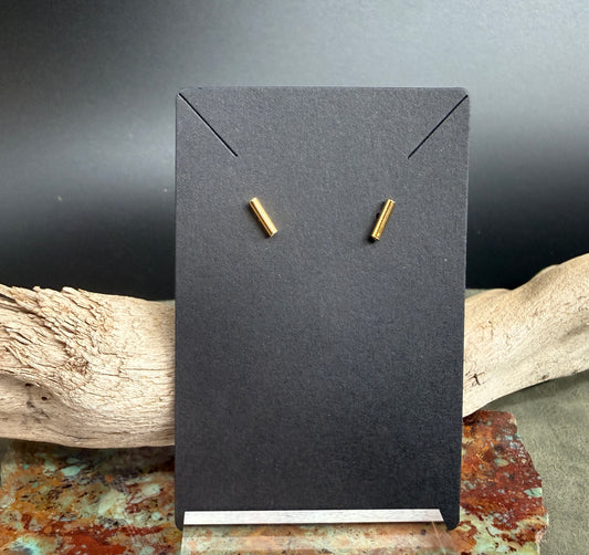 Mini Tube Studs (Gold)