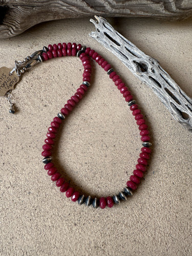 Faceted Ruby Necklace 1376