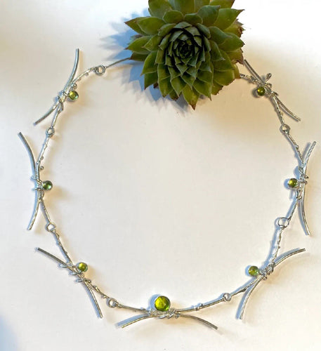 Peridot Twig Necklace 29