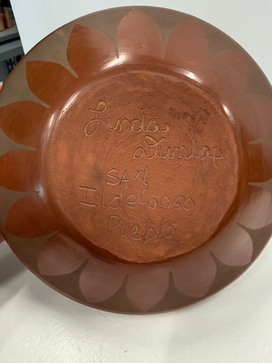 San Ildefonso Pueblo Open hand coiled bowl