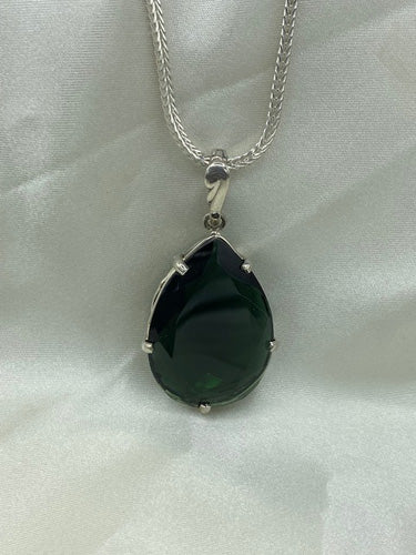 18ct Green Quartz Pendant 4219