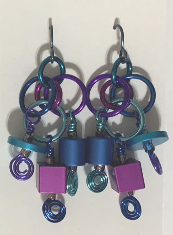 Anodized Aluminum Large Earrings 123