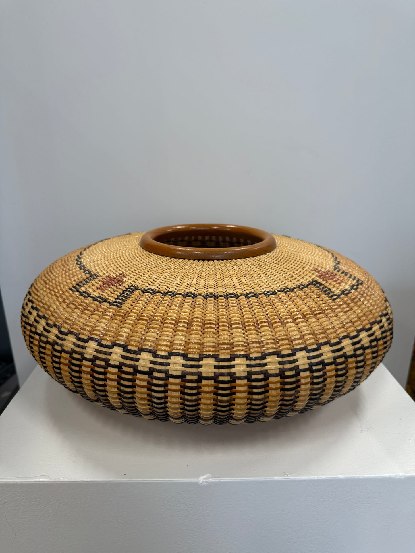 Open Woven Cane Basket