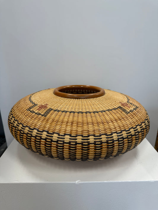 Open Woven Cane Basket