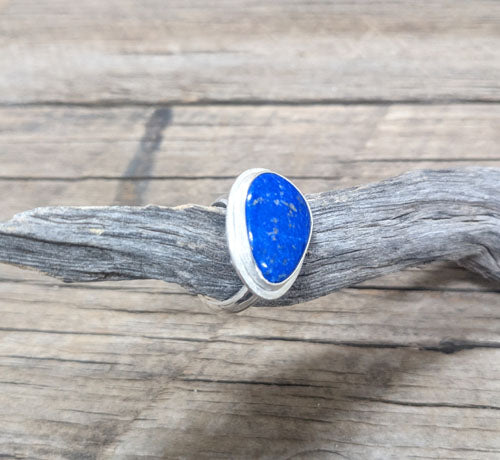 Sterling Silver Lapis Adjustable Ring 426