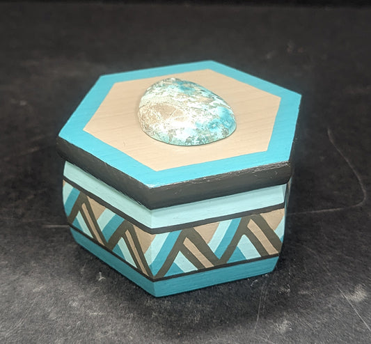 Box with Turquoise Stone 306