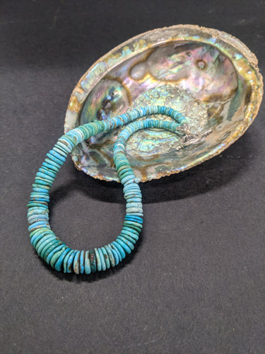 Stripey Turquoise Graduated Necklace 327