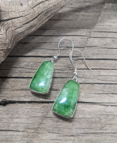 Chrome Tremolite Earrings 678