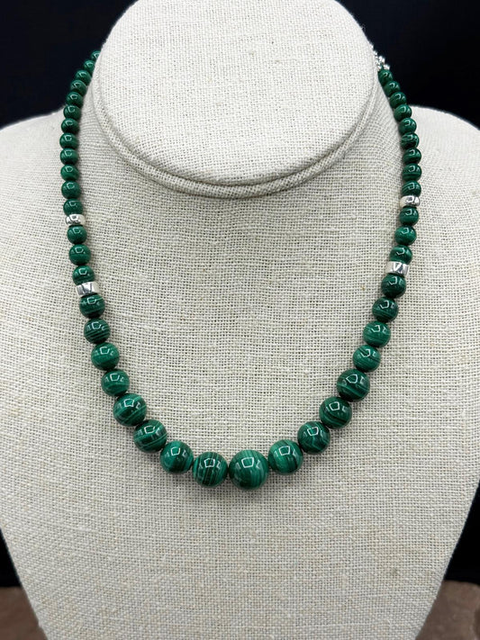 5167 Gradiated Malachite Necklace