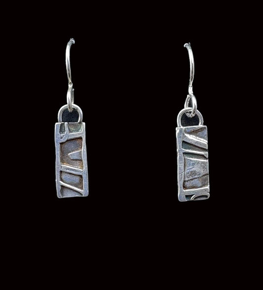 366 1/4" Wide rectangular earring