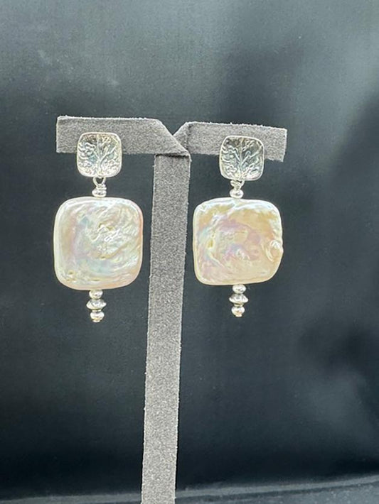 5161 Square Pearl Earrings
