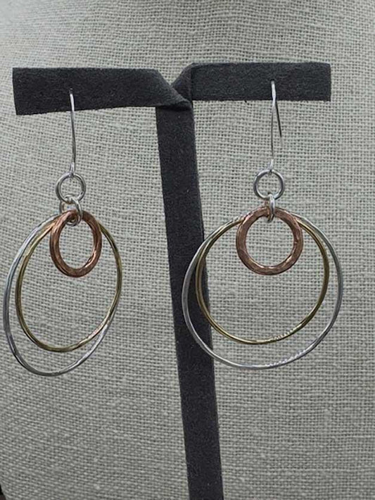 5108 Tri Metal Earrings