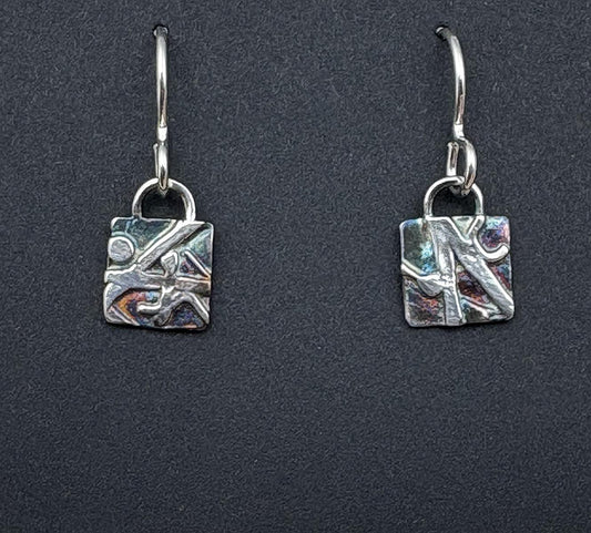 387 3/8" Square earrings