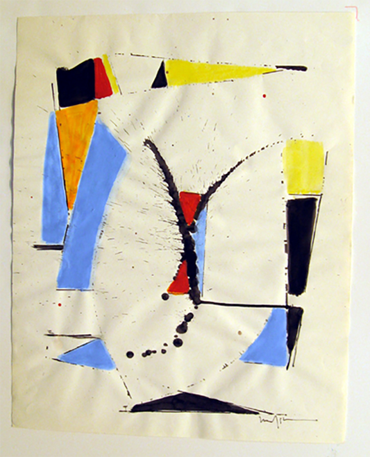 Untitled Abstract Blue/Yellow