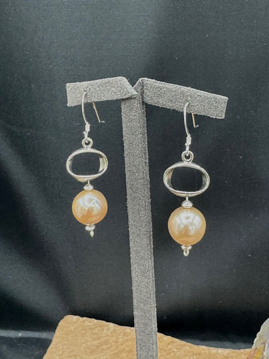 AAA Pink Freshwater Pearl Earrings 4467