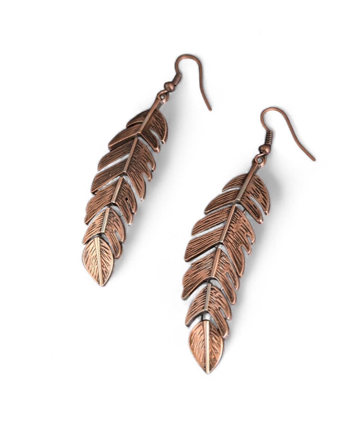 421 Copper Feather Earrings