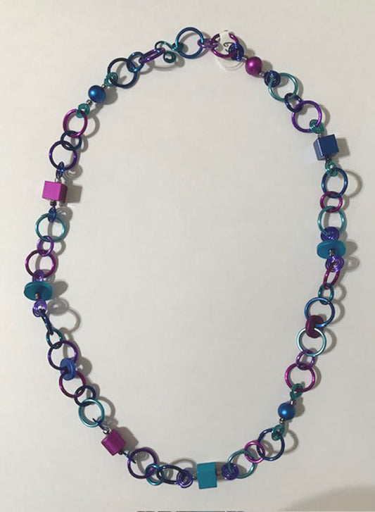 Anodized Aluminum Short Necklace 139