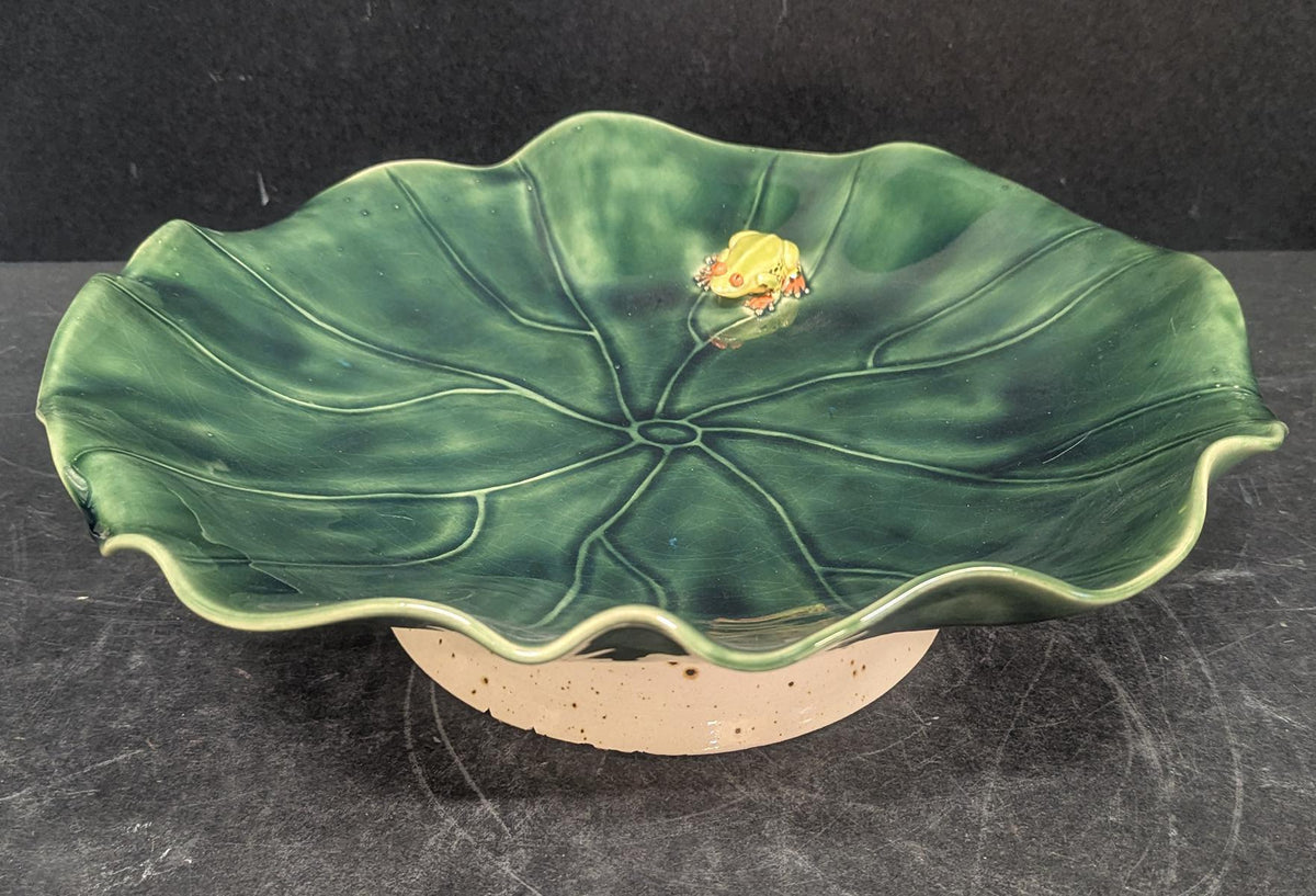 752252 168 Lotus Leaf w frog bowl – Weems Gallery and Framing