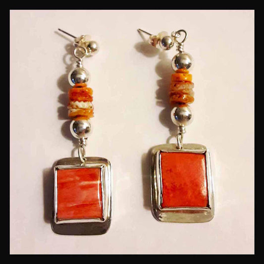 210 Spiney Oyster Bezel Mount  Earrings