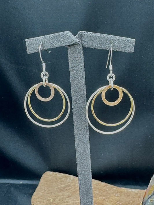 Multi Metal Hoop Earrings 4468