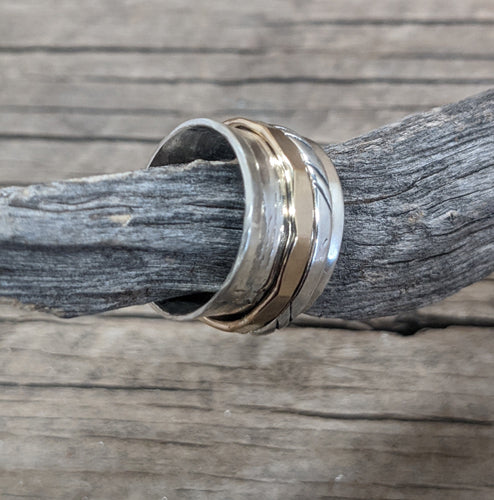 Gold and Silver Spinner ring 38