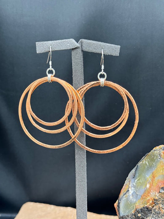 Copper Hoop Earrings 4472