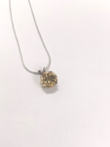 Round Citrine Pendant 4119