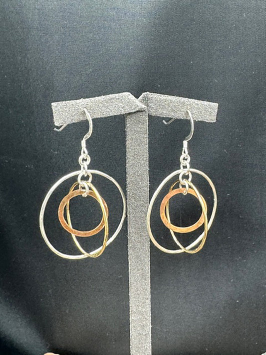 Multi Metal Hoop Earrings 4471