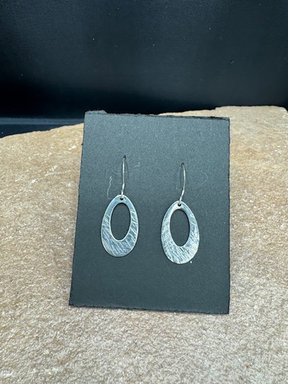 Texturized Oval Earrings 4391