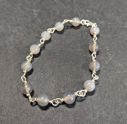 Grey Moonstone Bracelet 452