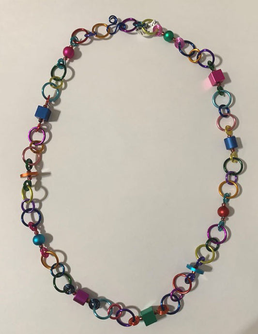 Anodized Aluminum Short Necklace 136