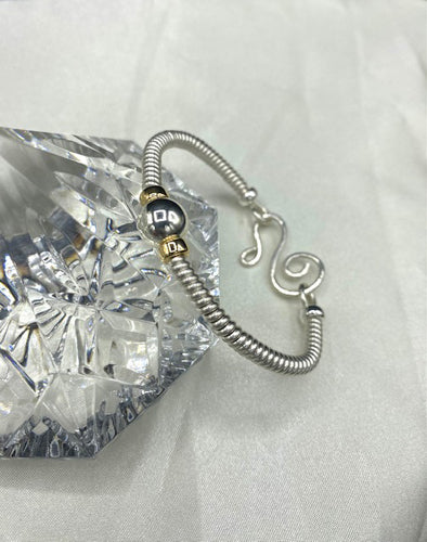 Wrapped Bracelet with Sterling silver & 14kt Gold Filled Beads 4253